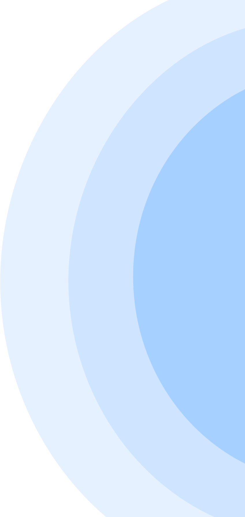 A blue circle with a black background.